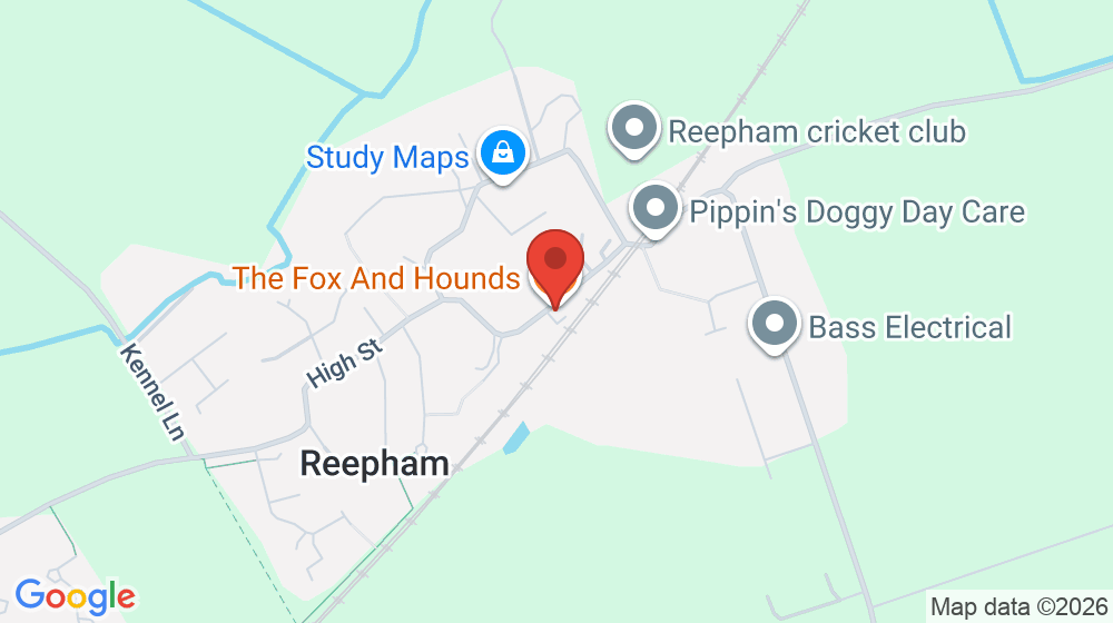 Map showing the location of Fox & Hounds