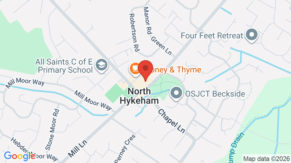 Map showing the location of Greenhouse Hair Studio