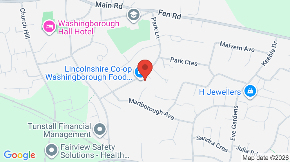 Map showing the location of High Farm Fish Bar