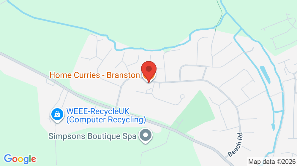 Map showing the location of Home Curries