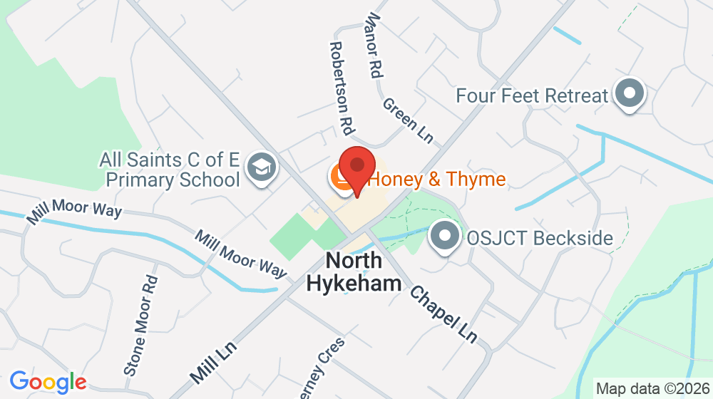 Map showing the location of Hykeham Moor Post Office