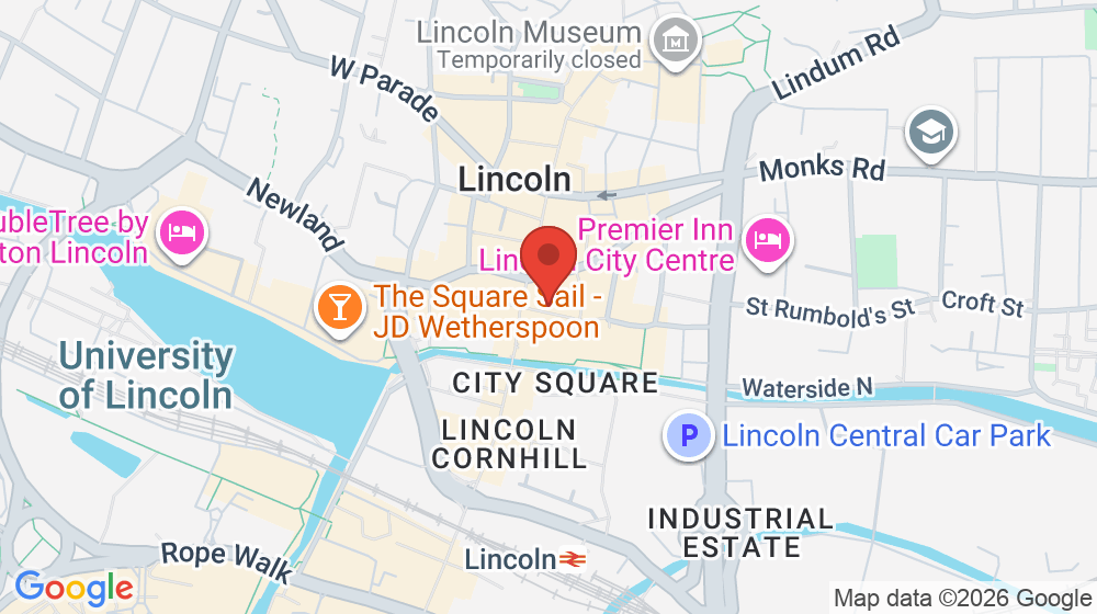 Map showing the location of Jenny's Café