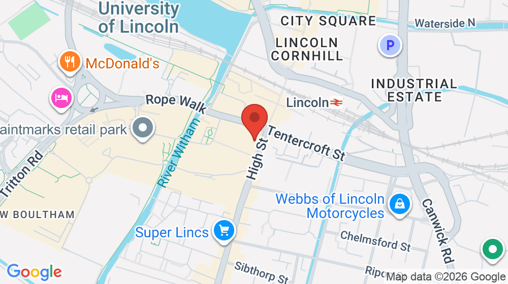 Map showing the location of John Anthony Shoes