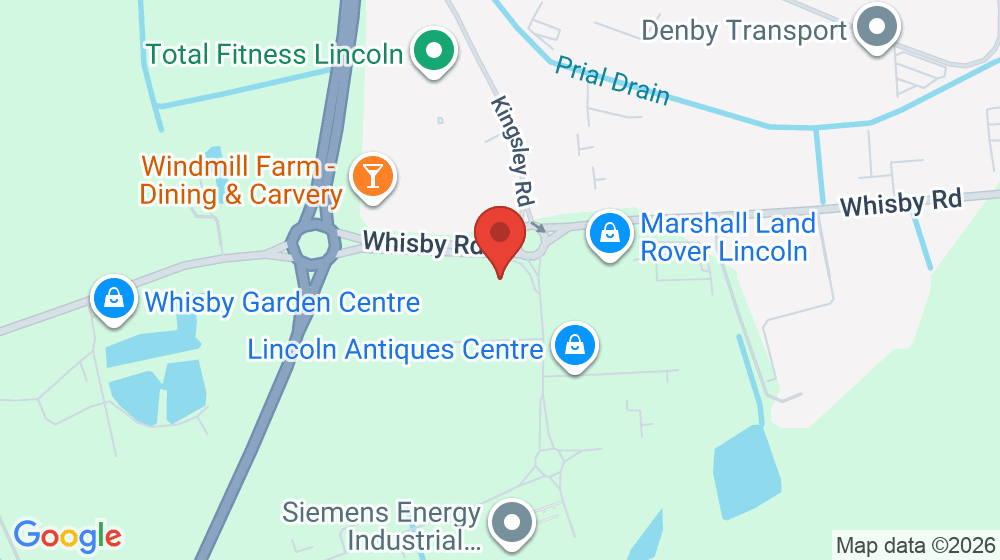 Map showing the location of KFC Lincoln Teal Park