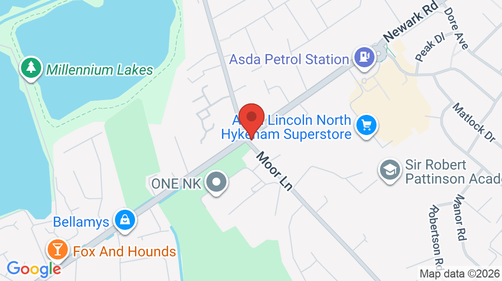 Map showing the location of Lincoln Bra Lady