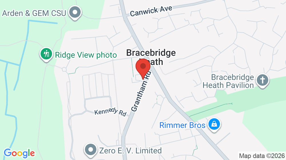 Map showing the location of Lincolnshire Co-op Bracebridge Heath Funeral Arrangement Office