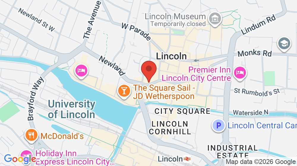 Map showing the location of Little Lincoln Cafe