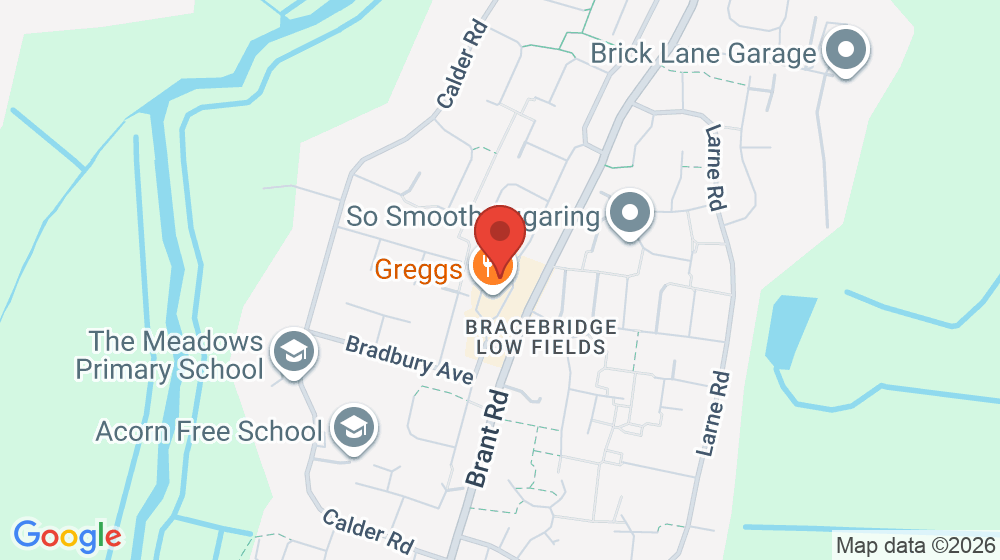Map showing the location of Lowfields Post Office