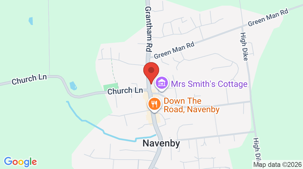 Map showing the location of Luke’s Barber Shop