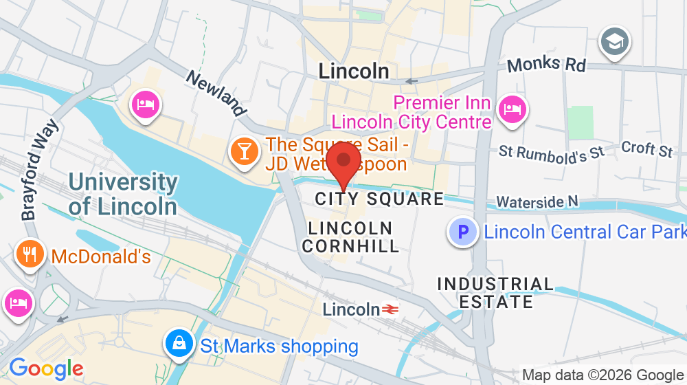 Map showing the location of M&S Café
