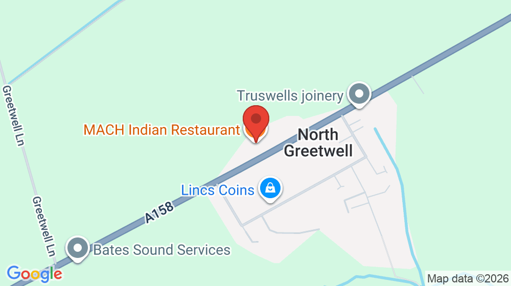 Map showing the location of MACH Indian Restaurant