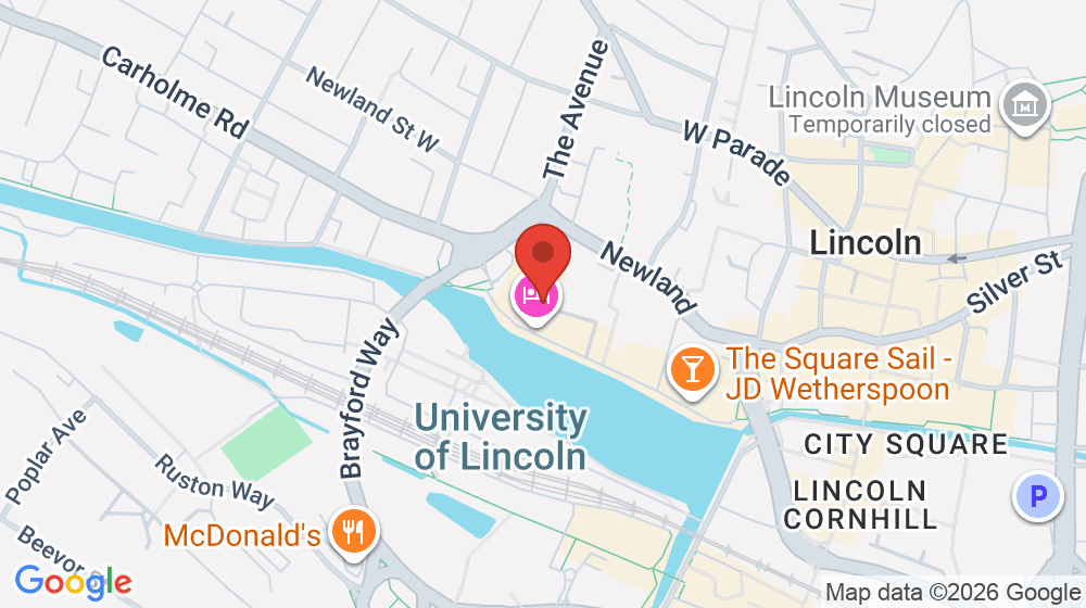 Map showing the location of Marco Pierre White Steakhouse