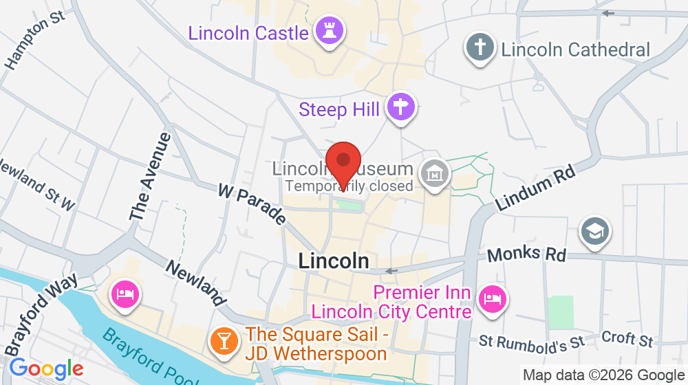 Map showing the location of Margaret's Tea Rooms