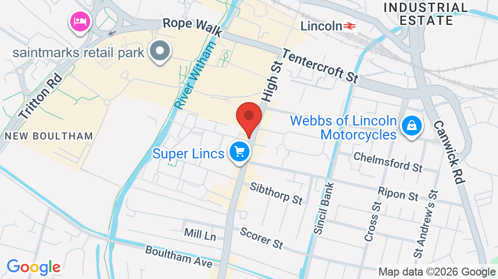 Map showing the location of Mayfair Chippy