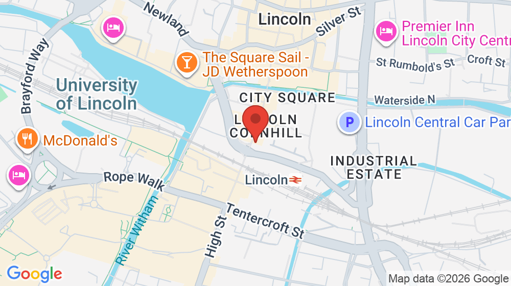 Map showing the location of McDonald's