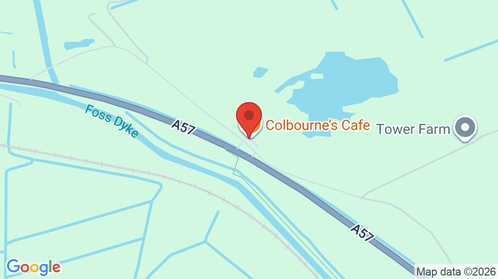Map showing the location of Micks A57 cafe