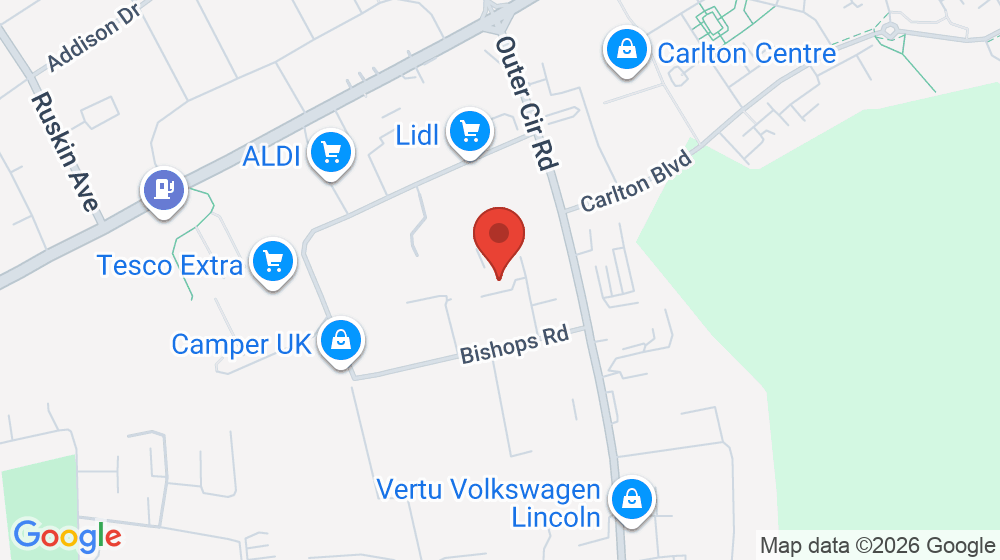 Map showing the location of Mr Tyre Lincoln