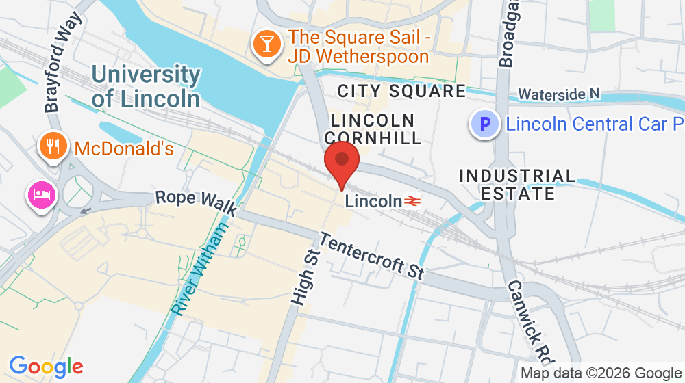 Map showing the location of Oxfam