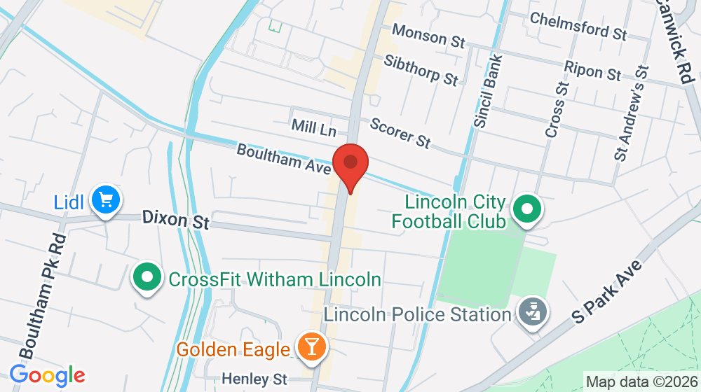 Map showing the location of Papa John's