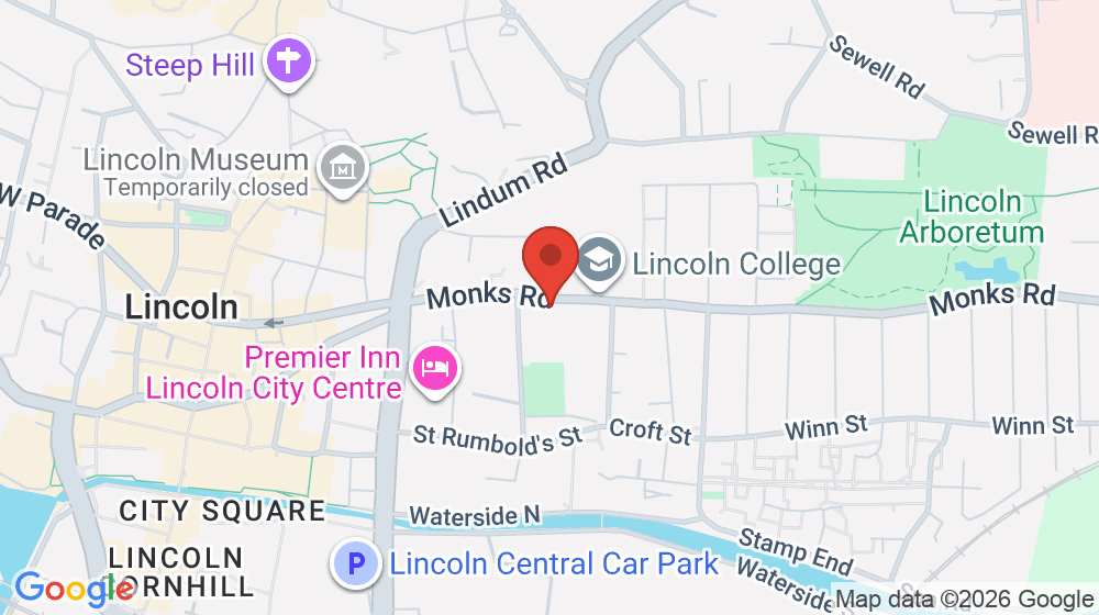 Map showing the location of Piizza Palace