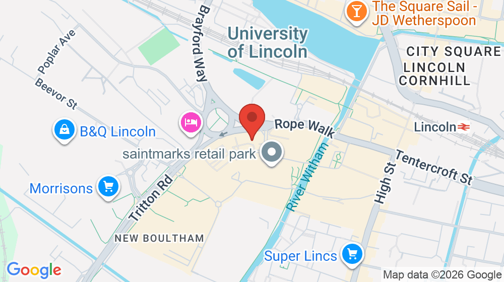 Map showing the location of Pizza Hut