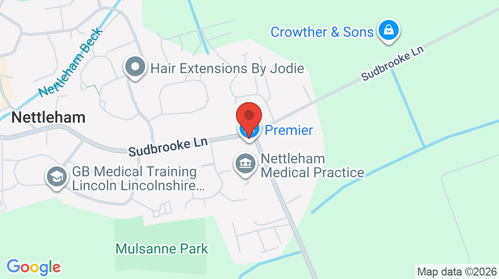 Map showing the location of Premier Nettleham Convenience Store