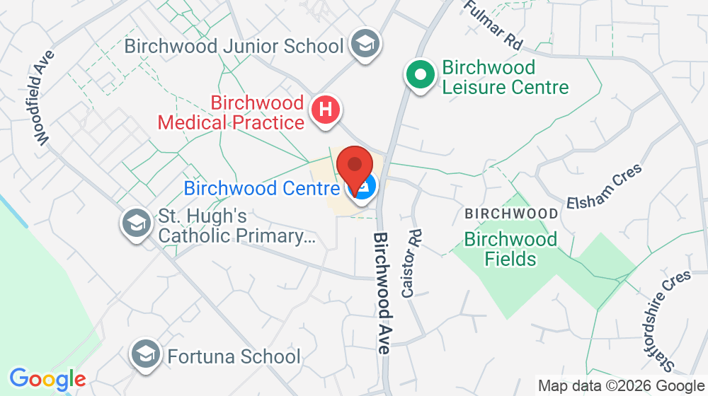 Map showing the location of Pronto Pizza