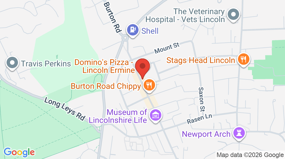 Map showing the location of Queen D's Beauty