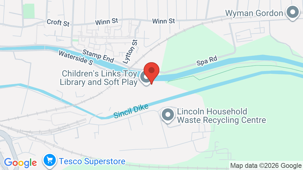 Map showing the location of Riverside Coffee Shop