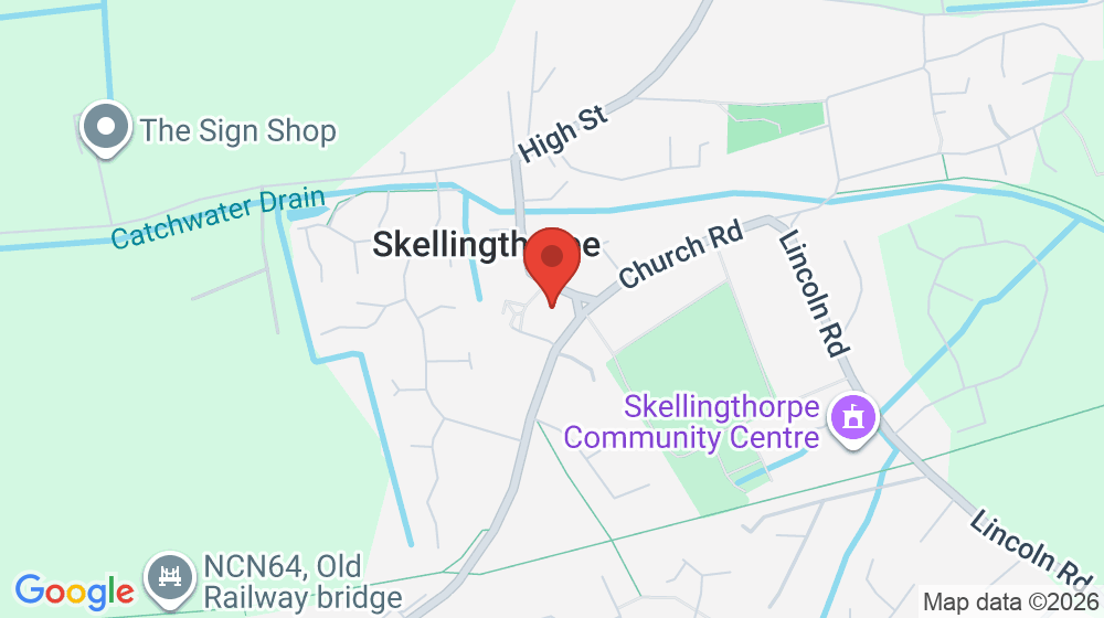 Map showing the location of Skellingthorpe Post Office