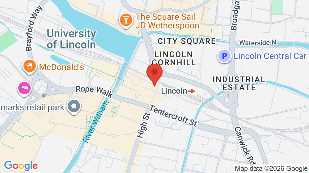Map showing the location of St Barnabas