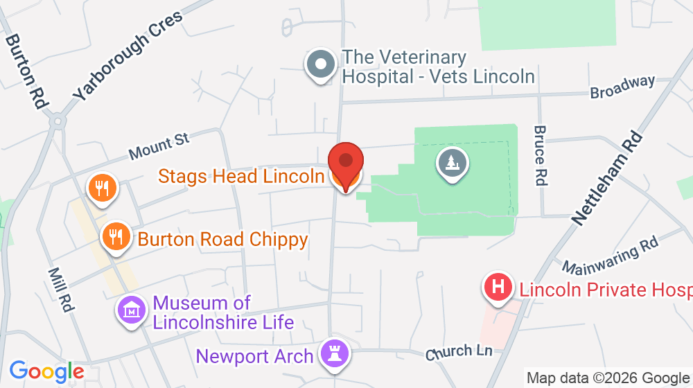 Map showing the location of Stags Head