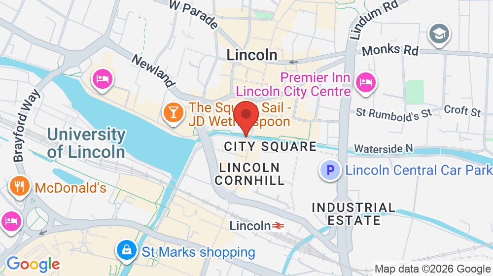 Map showing the location of Stokes High Bridge Café