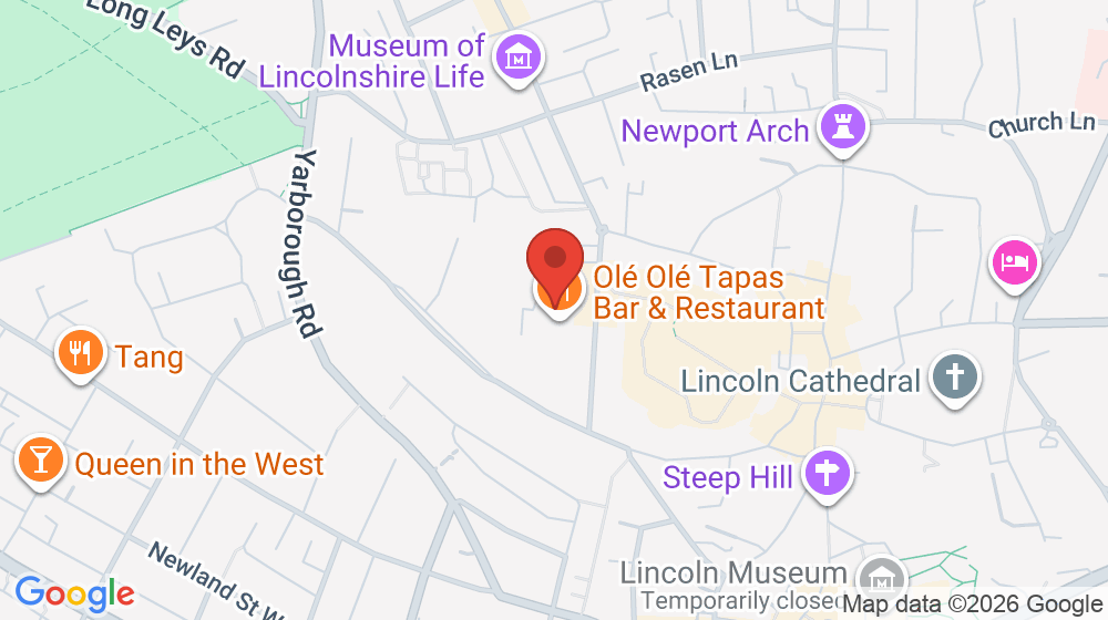 Map showing the location of Stokes Lawn Café