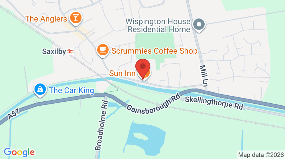 Map showing the location of Sun Inn
