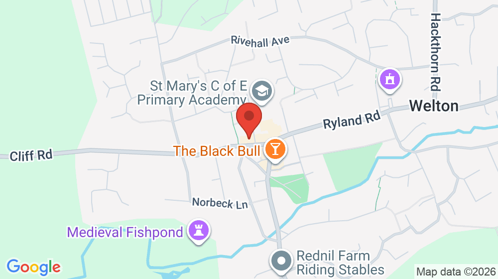 Map showing the location of Taylors of Welton
