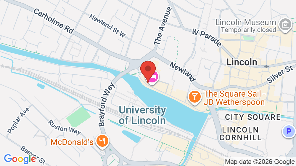 Map showing the location of Tesco Express