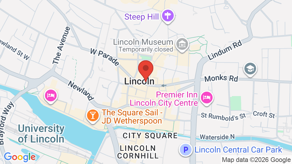 Map showing the location of Tesco Express