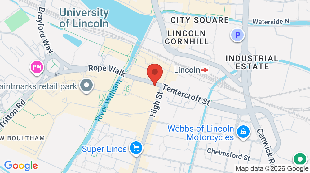 Map showing the location of Tesco Express