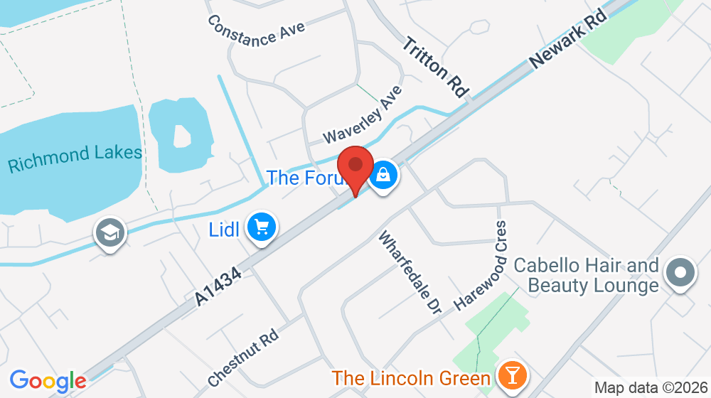Map showing the location of Tesco Express