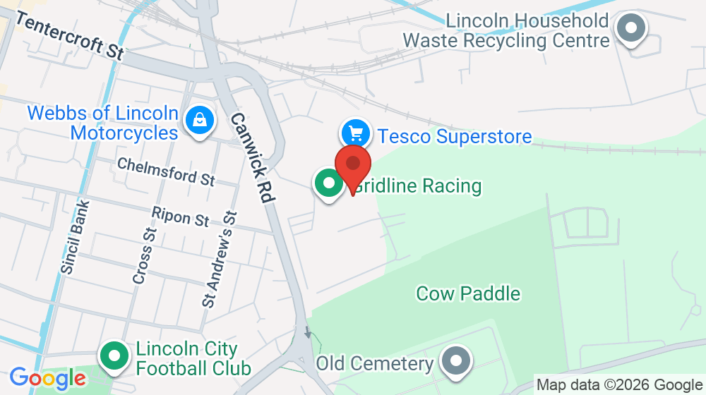 Map showing the location of Tesco