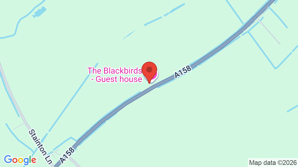 Map showing the location of The Blackbirds Guest House and Restaurant