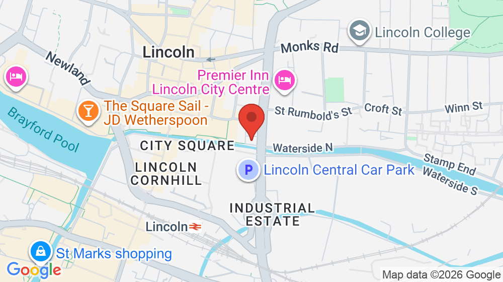 Map showing the location of The Green Dragon