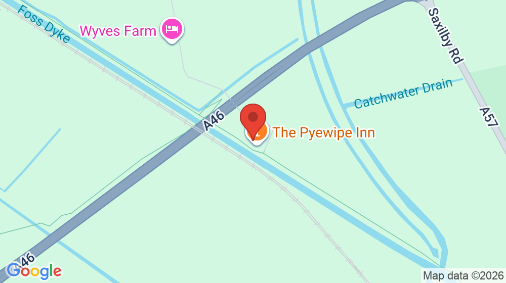 Map showing the location of The Pyewipe Inn