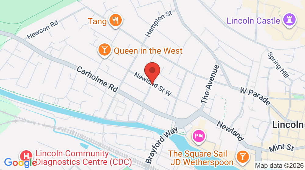 Map showing the location of The West End Tap