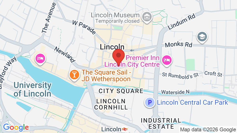 Map showing the location of The Works