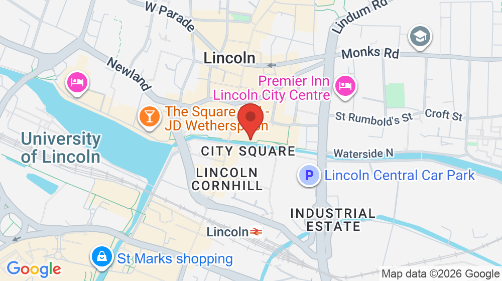 Map showing the location of Three.