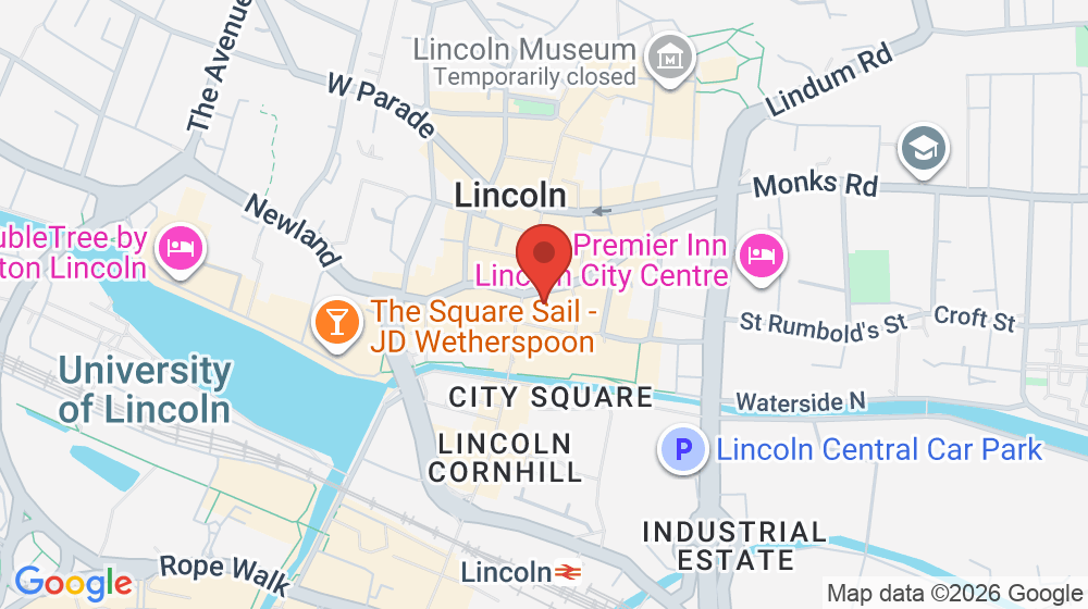 Map showing the location of Toni & Guy