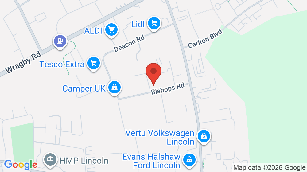 Map showing the location of Transform Hub Lincoln