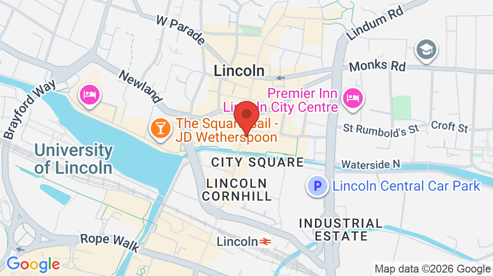 Map showing the location of Waterstones